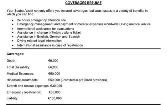 Assicurazione Subacquea Dive Assist