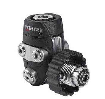 Pimo Stadio Mares MR52 X DIN 232 scuba regulator first stage compact lightweight with dual DFC and Tri-Material valve for reliable performance