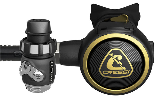 Conjunto de reguladores de buceo Cressi MC11 + Zen Oro + Zen Octopus