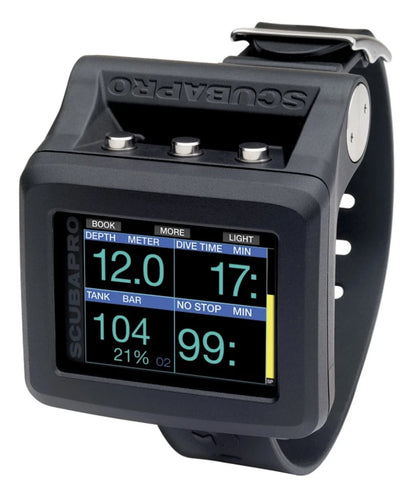 Ordenador de buceo Scubapro Galileo 2 G2 con transmisor y monitor de frecuencia cardíaca.