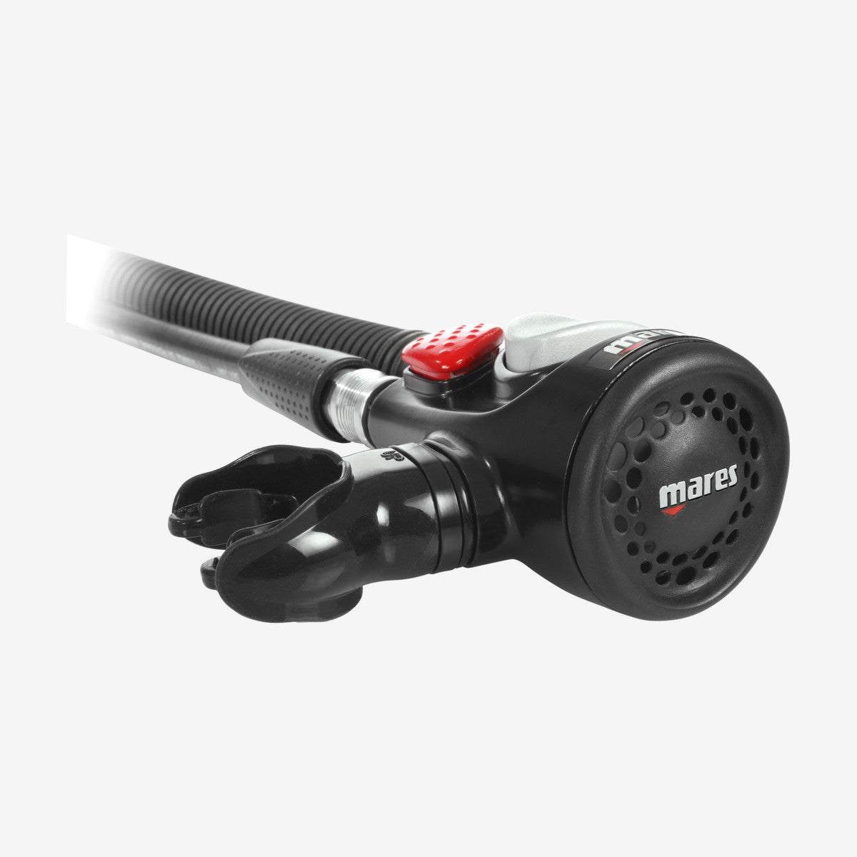 Octopus Mares Air Control single hose dive regulator with ergonomic pre-oriented mouthpiece for easy one-handed use