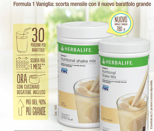 Herbalife Formula 1 Vanilla 780g - Herbalife Meal Replacement Shake - Scubamarket