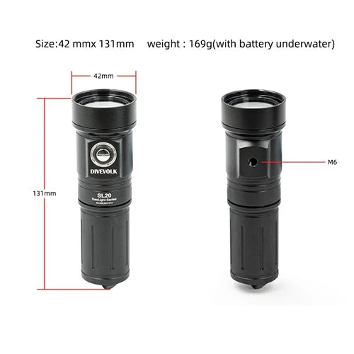 Illuminatore Divevolk 2000 Lumen ST-SL20
