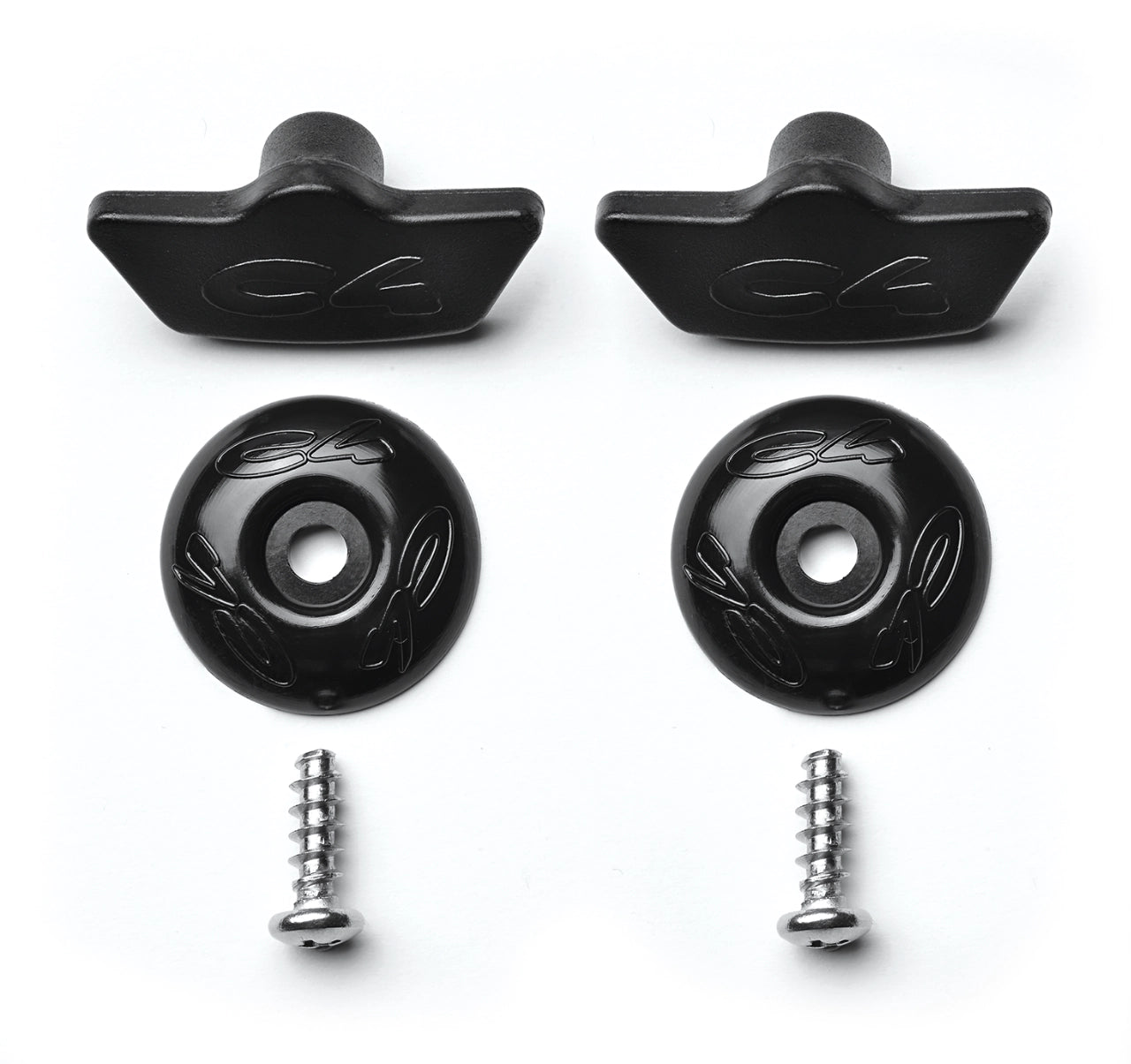 Replacement/assembly screw kit for C4 400 foot pockets In the package: 2 plastic inserts, 2 stainless steel self-tapping screws, 2 plastic washers.