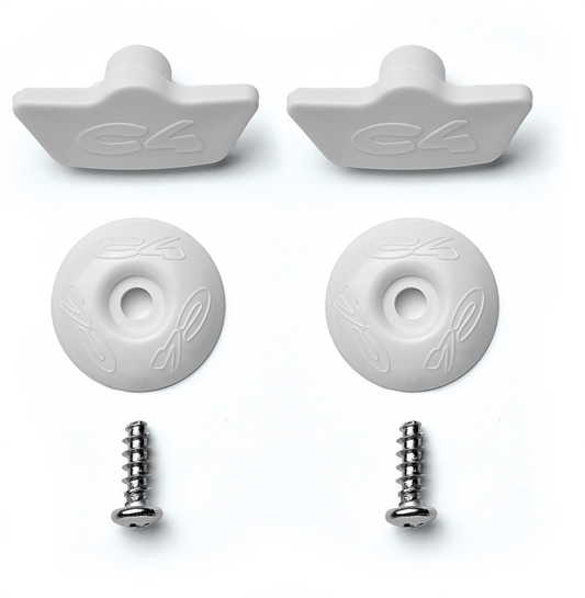 Kit viti di ricambio/assemblaggio per scarpette C4 400  Nella confezione: 2 tasselli in plastica, 2 viti autofilettanti in inox, 2 rondelle in plastica.