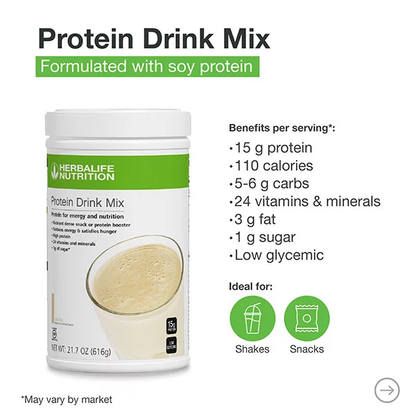 Herbalife Protein Drink Mix Vanilla - Best Protein Shake Powder - Scubamarket